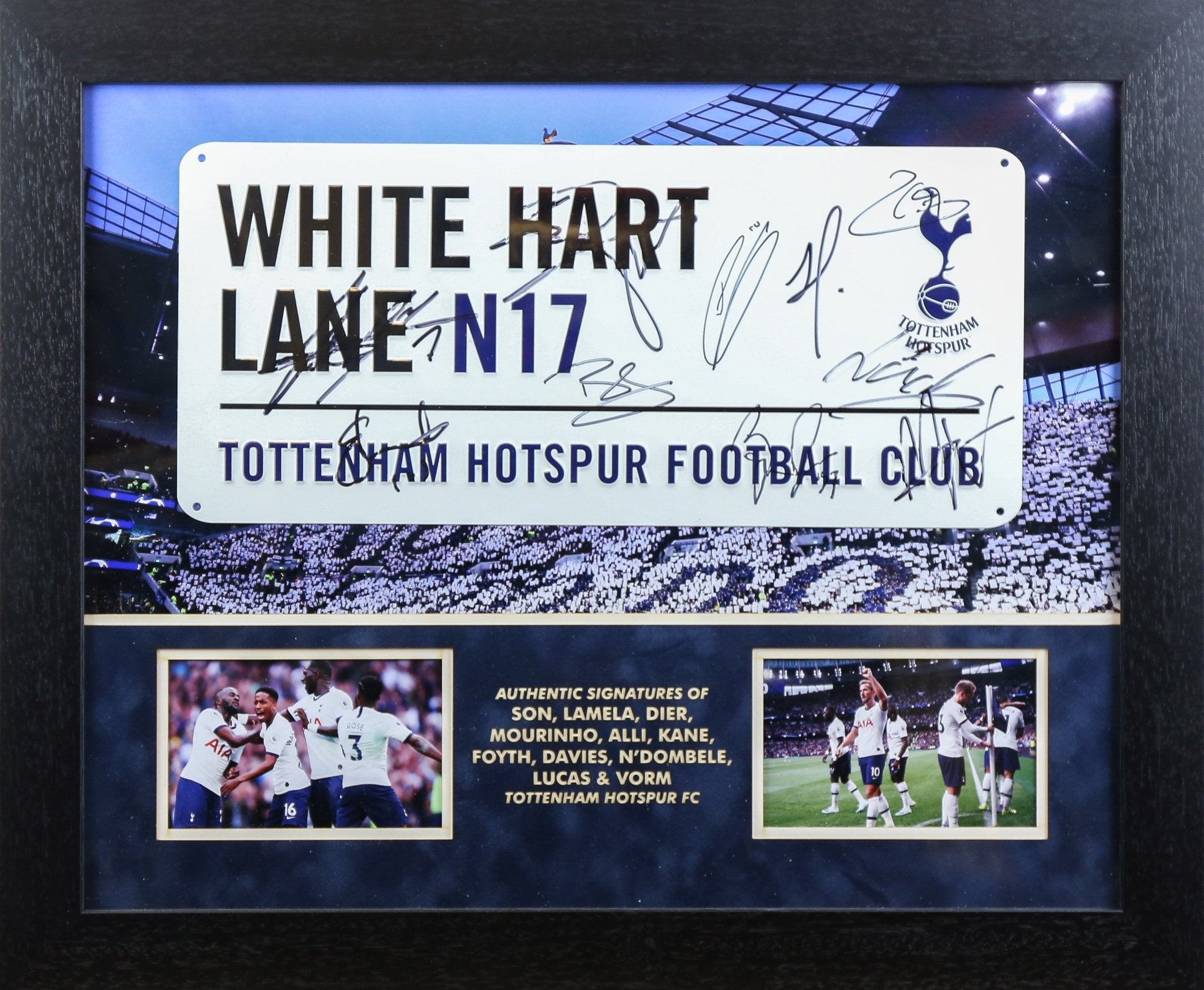 Multi Signed Spurs Roadsign Framed Display - Memorabilia Framers Shop